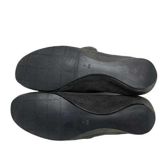 Vaneli Monk Strap Wedge Heels Shoes Gray 7 WW - Picture 4 of 9